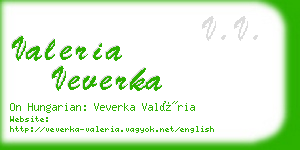 valeria veverka business card